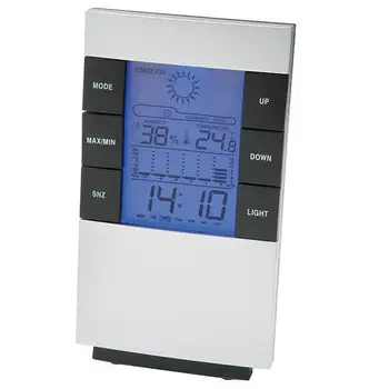 

Household Digital LCD Display Hygrometer Thermometer Temperature Humidity Meter Clock Alarm