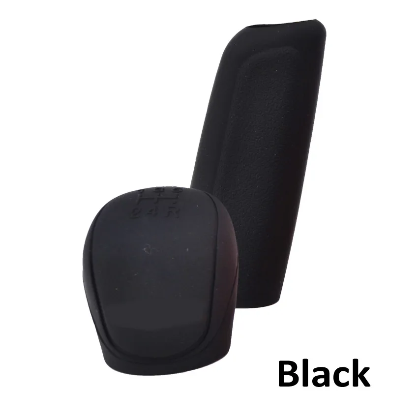 1 комплект Автомобильный резиновый протектор оболочка рукоятки рычага переключения передач ручной тормоз кожи протектор для Honda Everus ясность Civic Accord Urban FCX Brio 3R-C - Название цвета: A-Black