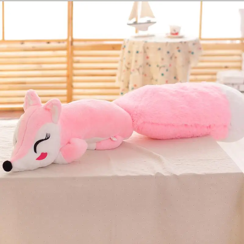 160 см Новое поступление милые мягкие длинный хвост лиса Kawaii друзья плюшевые куклы детские игрушки - Цвет: sleep