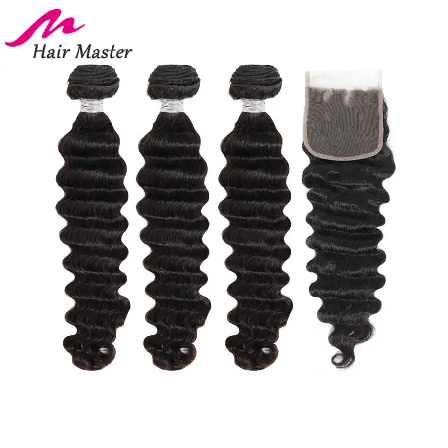 

Loose Deep Wave Bundles With Closure Brazilian Hair Weave Remy Closure With Bundles Human Hair 3 Bundles With Closure