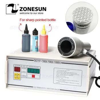 

ZONESUN FK-300 Small Diameter Aluminium Foil Film Sealing Machine For Medicine Sharp Pointed Bottle Plastic Dropper Bottle