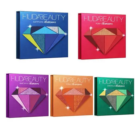 5pcs Hudas beauty тени для век Палитра Hudas beauty Obsessions драгоценные камни Коллекция 9 цветов матовые мерцающие тени для век Блеск - Цвет: 5pcs