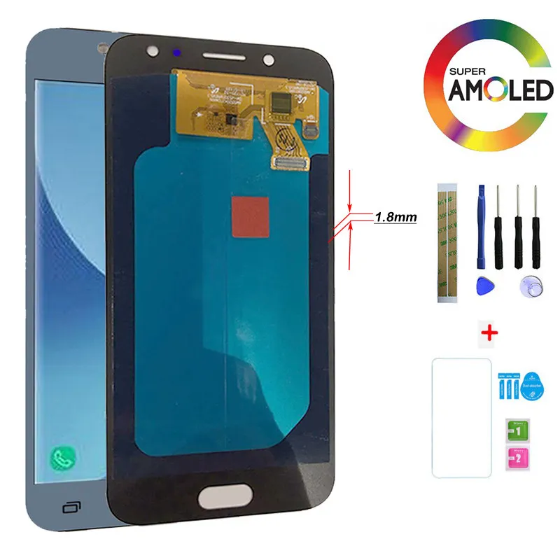 Blue AMOLED SZHAIYU HD супер AMOLED ЖК-дисплей для samsung Galaxy J5 Pro J530 J530F J530FN ЖК-дисплей сенсорный экран Pancel J530 lcd - Цвет: Blue AMOLED