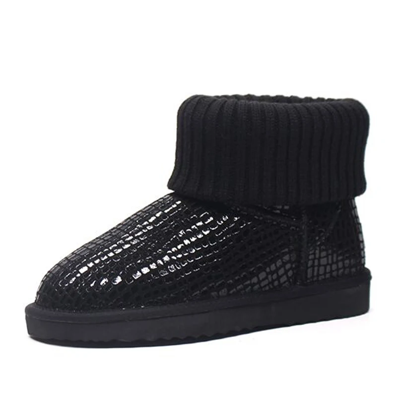 

UVWP Top Quality Women Fashion Snow Boots Genuine Leather Warm Winter Shoes Boots Women Ankle Boots Free Shipping