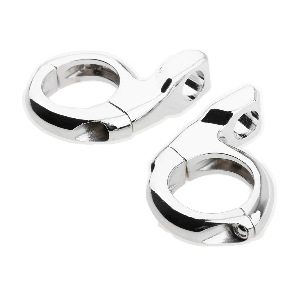 25mm Motorcycle Handlebar Turn Signal Mirror Mount Clamps for Yamaha Black