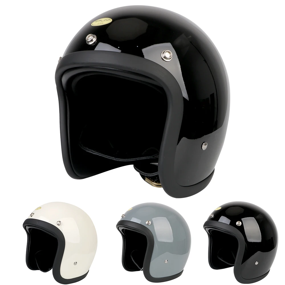 

Retro Light Weight Motorcycle Helmet Motorcycle Equipment Fiberglass Motorbike Helmet M/L/XL Open Face Helmet