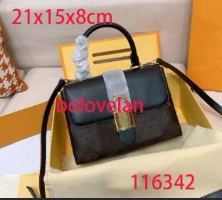 

2020 early spring compact shoulder bag with golden padlock luxury handbags women bags designer