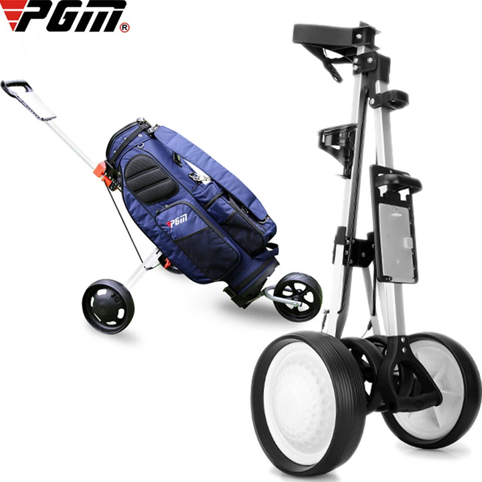 PGM Professional Folding Golf Bag Trolley Outdoor Sports Travel Airport Baggage Check Carrier Cart Stroller Pitch Tool Supplies