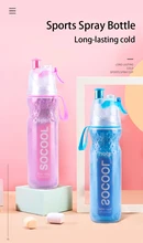 

New 500Ml 3 Color Solid Plastic Spray Cool Summer Sport Water Bottle Portable Climbing Outdoor Bike Shaker My Water Bottles