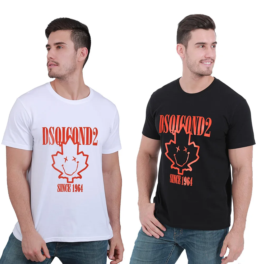 Лучшее качество popualr Роскошная Новая DSQICOND2 футболка popupar значок в продаже хлопок Горячая футболка хлопок Топ мужская мода