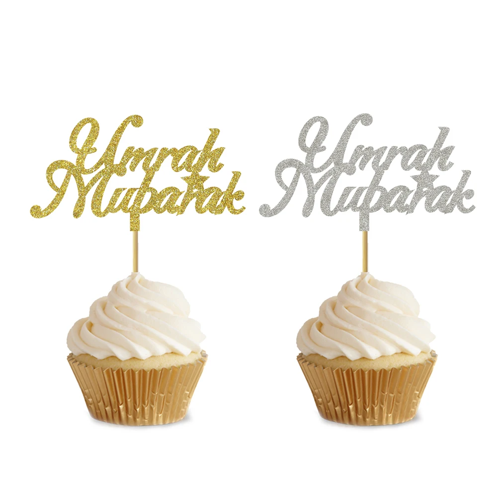 20 шт. 3x5 дюймов Eid Топпер для кексов Nikkah Mubarak Eid Mubarak hajj Mubarak Umrah Mubarak Топпер для кексов Eid al-Fitr украшения