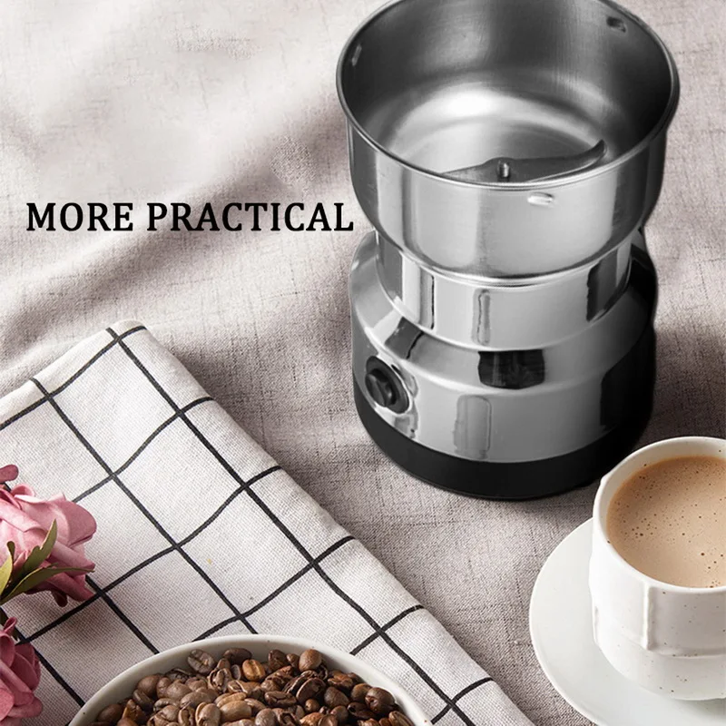 Multi-functional EU Plug 220V 150W Coffee Grinder Stainless Electric Herbs/Spices/Nuts/Grains/Coffee Bean Grinding #15