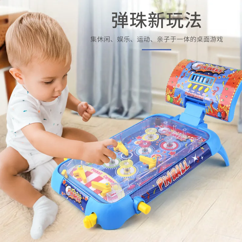 

Children Marble Shooting Lamp Light Game Console Parent And Child Marbles Sound Fun Household Interactive Unisex <14-Year-Old
