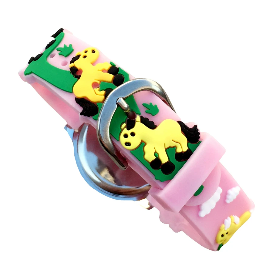 Модные милые детские часы с героями мультфильмов для девочек, кварцевые 3D Силиконовые наручные часы JA95