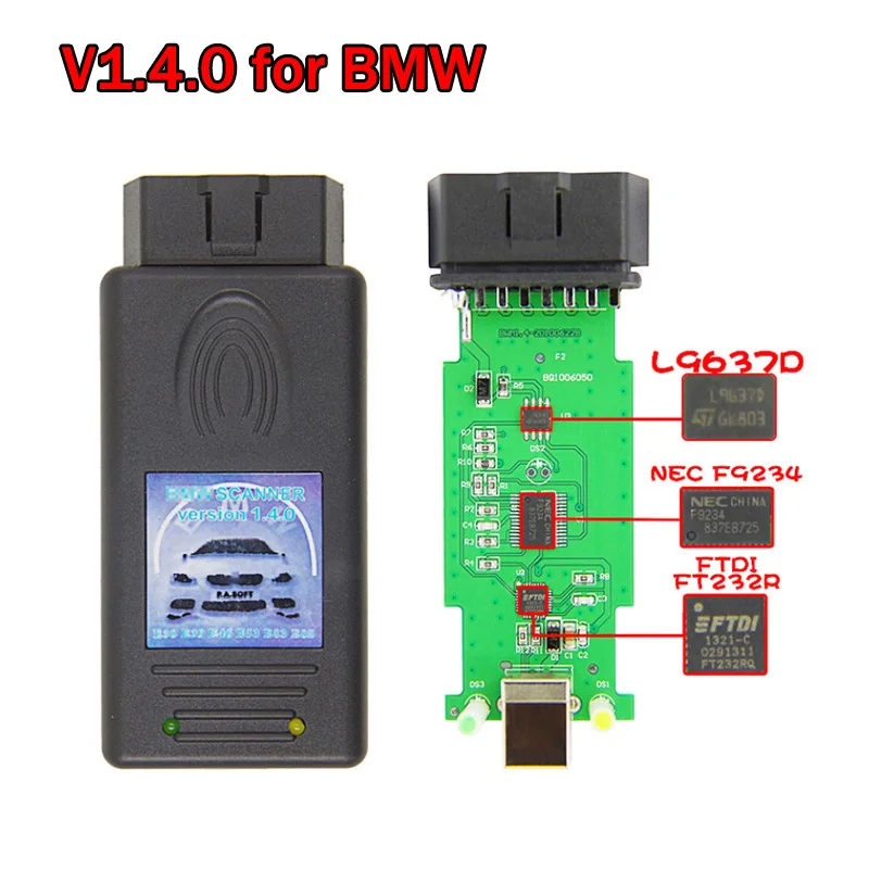 

Auto Scanner V1.4.0 for BMW Unlock Version Determination Of Chassis Model Engine Gearbox And Complete Set