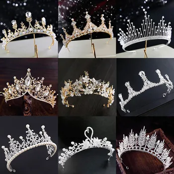 

Bride Princess Crown Headbands Wedding Tiara Headpieces Crystal Rhinestone Tiaras Crowns Wedding Jewelry Bridal Hair Accessories