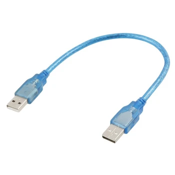 

30cm 1 Ft USB 2.0 Type A/A Male to Male Extension Cable Cord Blue