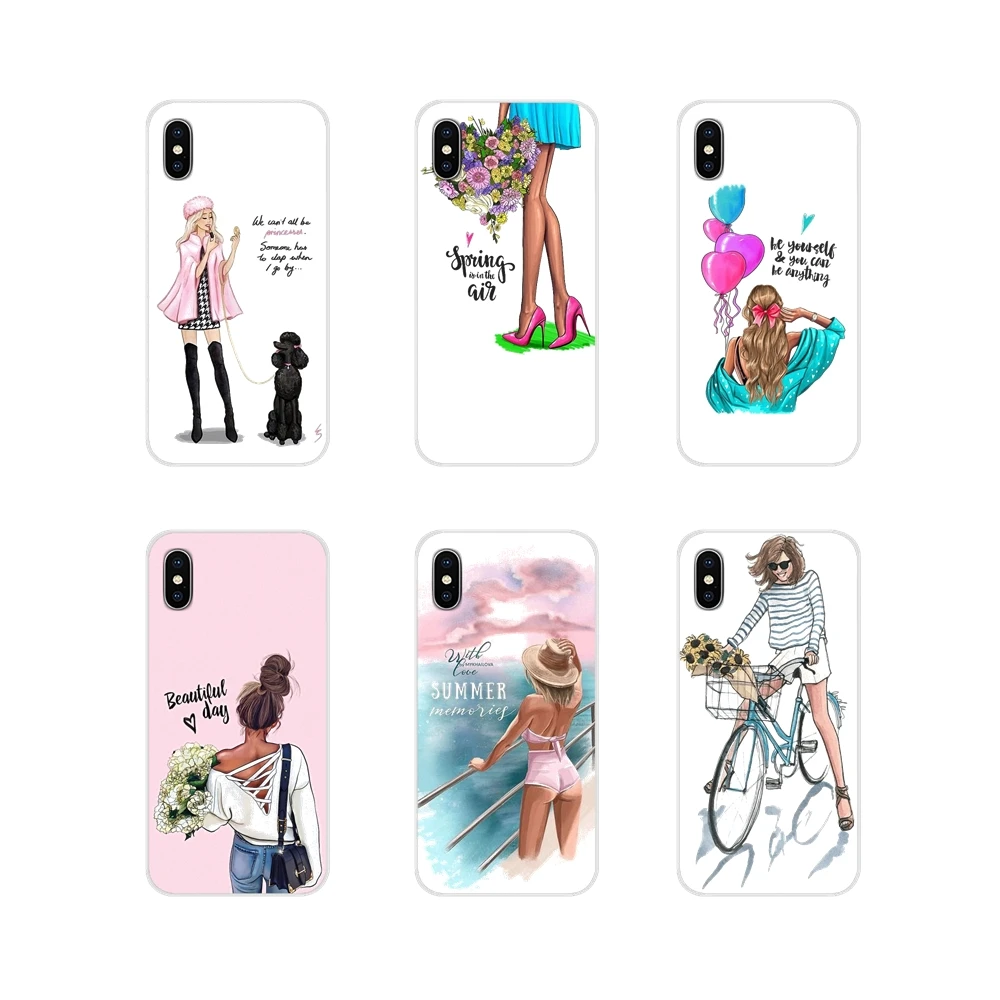 Аксессуары чехлы для телефонов черные коричневые волосы девушка королева Huawei G7 G8