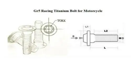 10 шт. M5 x12mm Титан сплав винты стандарта Torx дисковые тормоза мотоцикла болты титановые винты