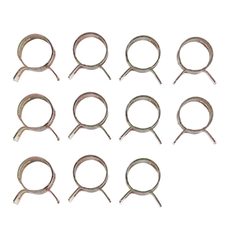 10Pcs 13mm Spring Band Type Fuel Vacuum Hose Silicone Pipe Tube Clamp Clip