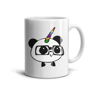 

11 OZ Pandacorn Unicorn Kawaii Rainbow Horn Funny Ceramic Mug Unique Gift