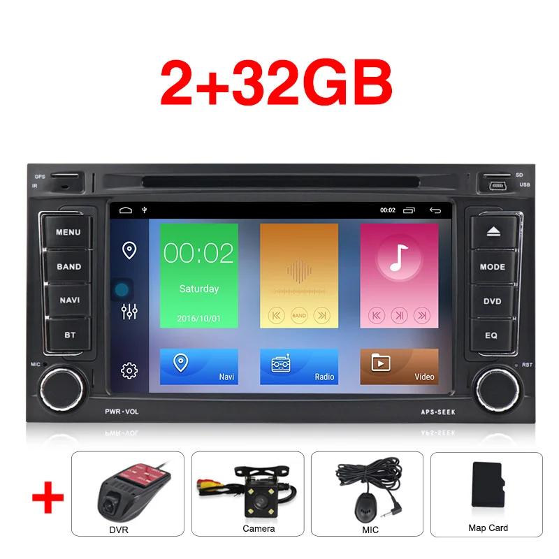 MEKEDE HD Автомобильный мультимедийный плеер Android 9,1 gps 7 дюймов 2 Din Авторадио для Volkswagen/Touareg Canbus Wifi FM радио USB DVR - Цвет: 32G