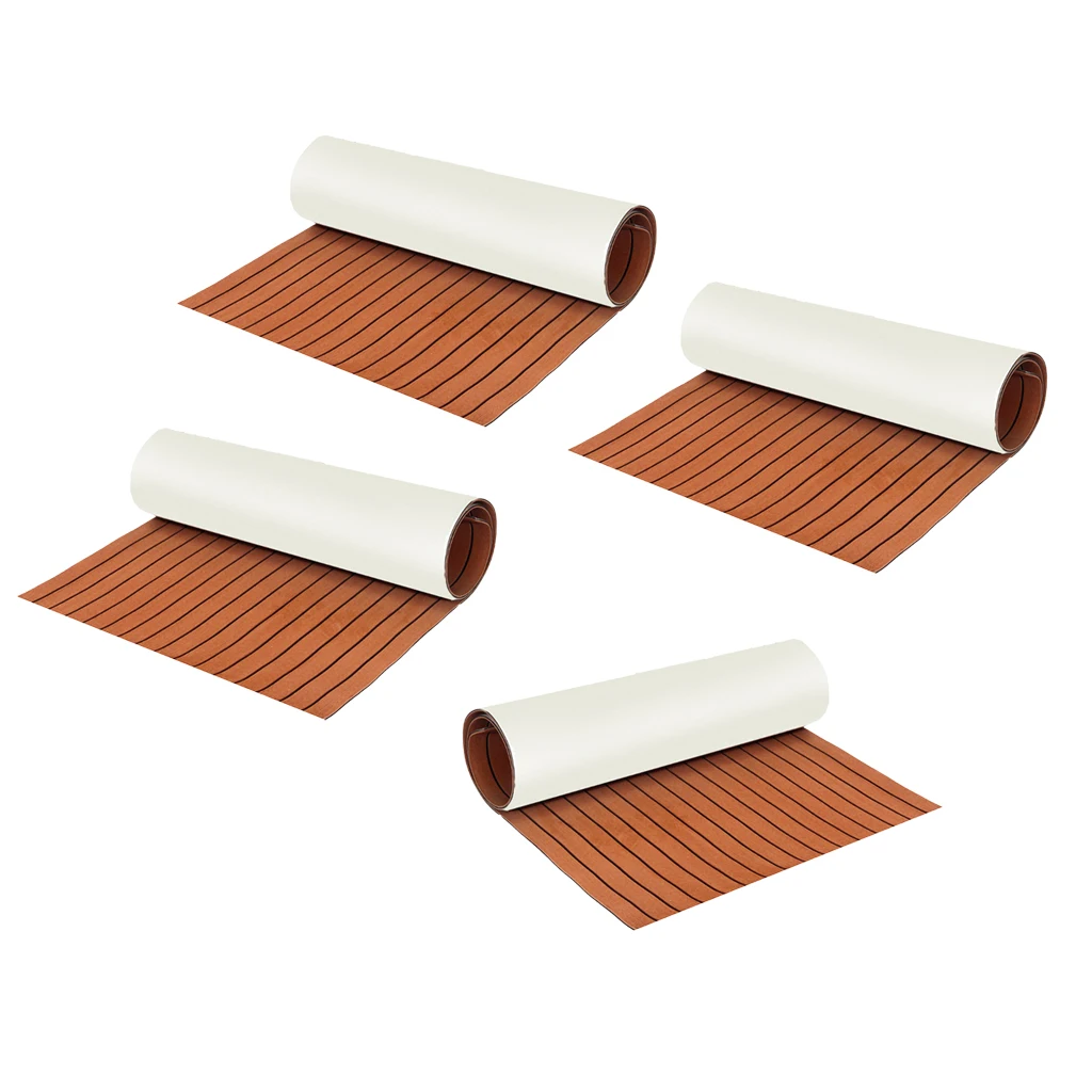 Marine Floor EVA Foam Boat Sheet Teak Decking Self-Adhesive Mat Brown