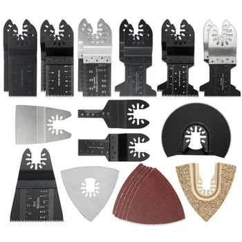 

24 Pcs Oscillating Multi Tool Saw Blades Kit for Bos-ch Fein Makita Multi Tool Blades Set Kit Multi Tool Blades