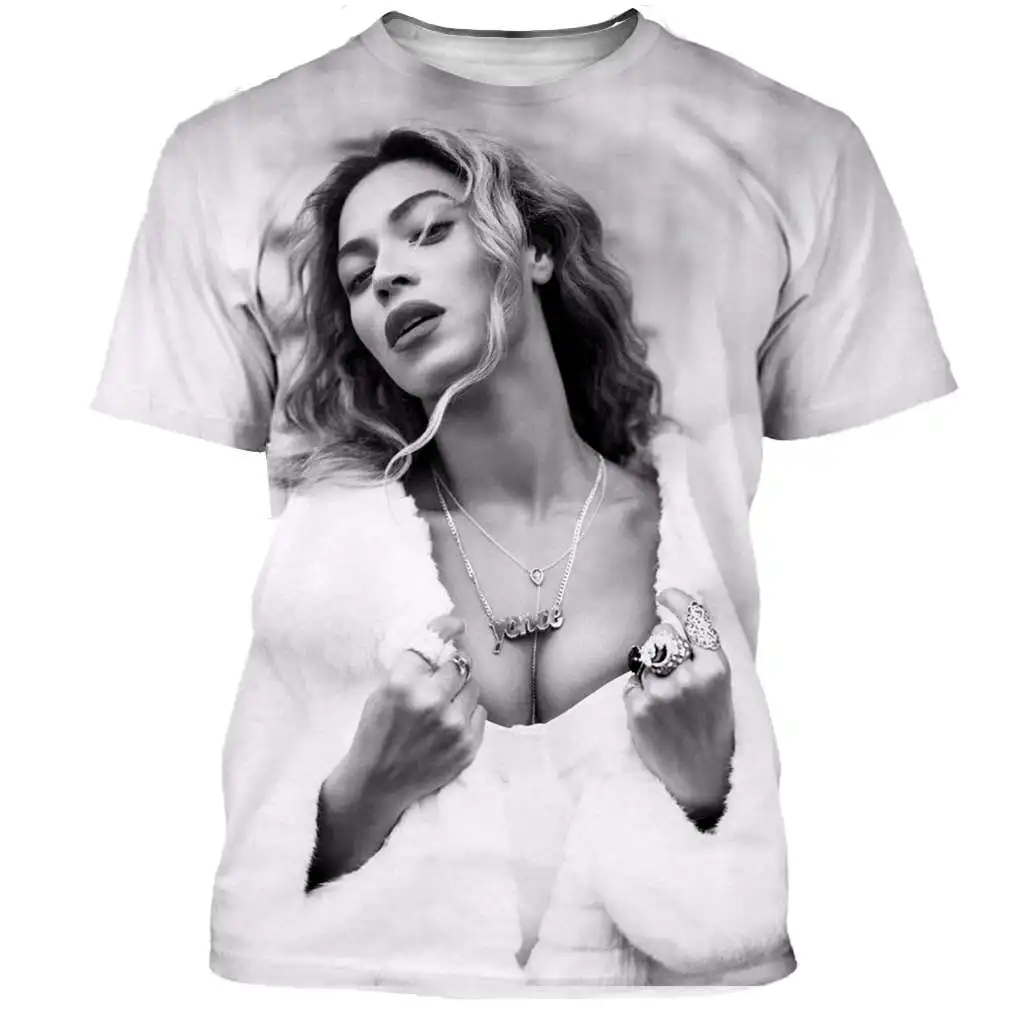 Новинка Классическая футболка Beyonce для мужчин и женщин модная с 3D принтом уличная