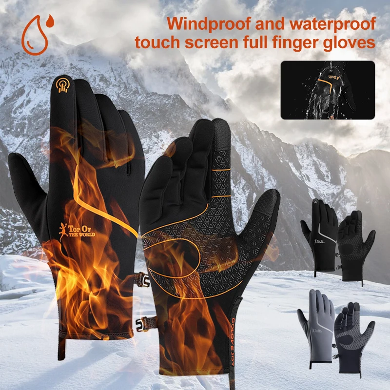 

Winter Cycling Gloves Windproof MTB Bicycle Touch Screen Sport Riding Warm Snowboard Gloves for Men Women