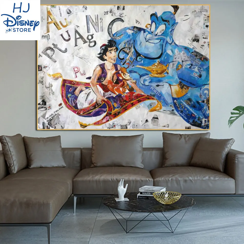 

The Aladdin's Lamp Prints Canvas Painting Disney Movie The Magic Lamp Poster Wall Picture Home Kids Room Decor Birthday Gifts