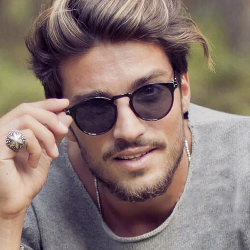 classic brand design Retro Small frame Round Sunglasses Fashion Sunglasses Men Women Sunglasses male Female_voghion.com