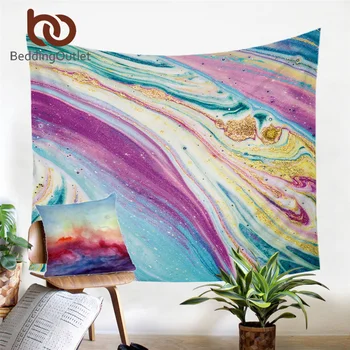

BeddingOutlet Marble Luxury Tapestry Rainbow Decorative Wall Hanging Rock Stone Trendy Picnic Mat 130x150cm Colorful Sheets