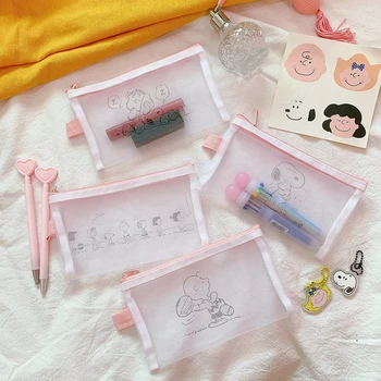 

Fashion Transparent Pink Mesh Make Up Bags Wash Organizer Toiletry Makeup Cosmetic Bag Beauty Case Travel Storage Bath Pouch