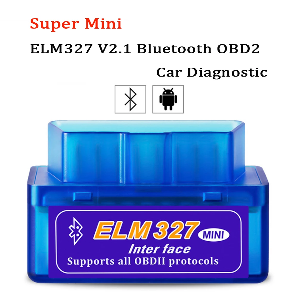 

New Auto OBD V2.1 mini ELM327 OBD2 Bluetooth Auto Scanner OBDII 2 Car ELM 327 Tester Diagnostic Tool for Android Windows Symbian