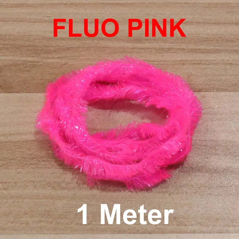 1m Fluo Pink Wifreo 1 м 8 цветов Blob синель мухобойка материал мухобойка стример Nymph материал тела/турбо прозрачный синель 15 мм - Цвет: 1m Fluo Pink