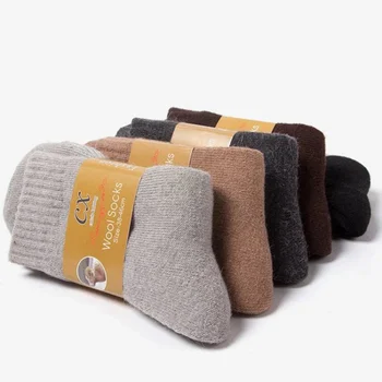 

Men Socks Winter thickening plus velvet wool velvet male Mid stockings