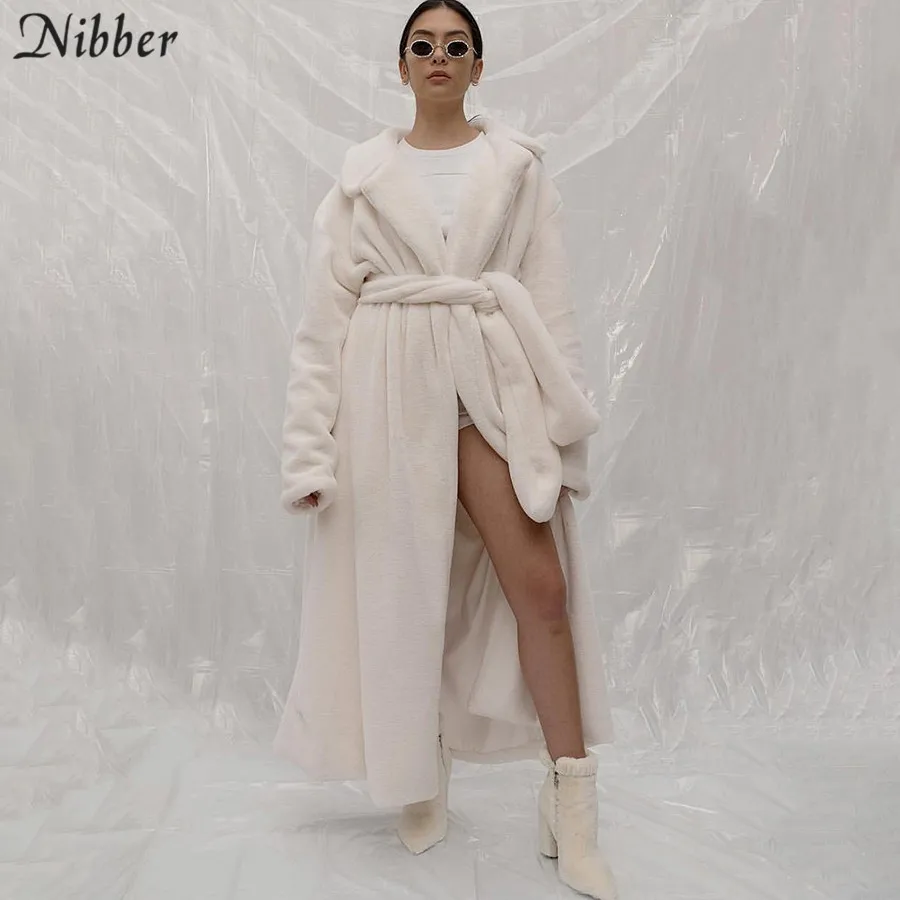 Nibber/зимнее высококачественное плотное теплое пальто, женские топы, плюшевая куртка, женские роскошные рождественские вечерние длинные меховые пальто, элегантное пальто
