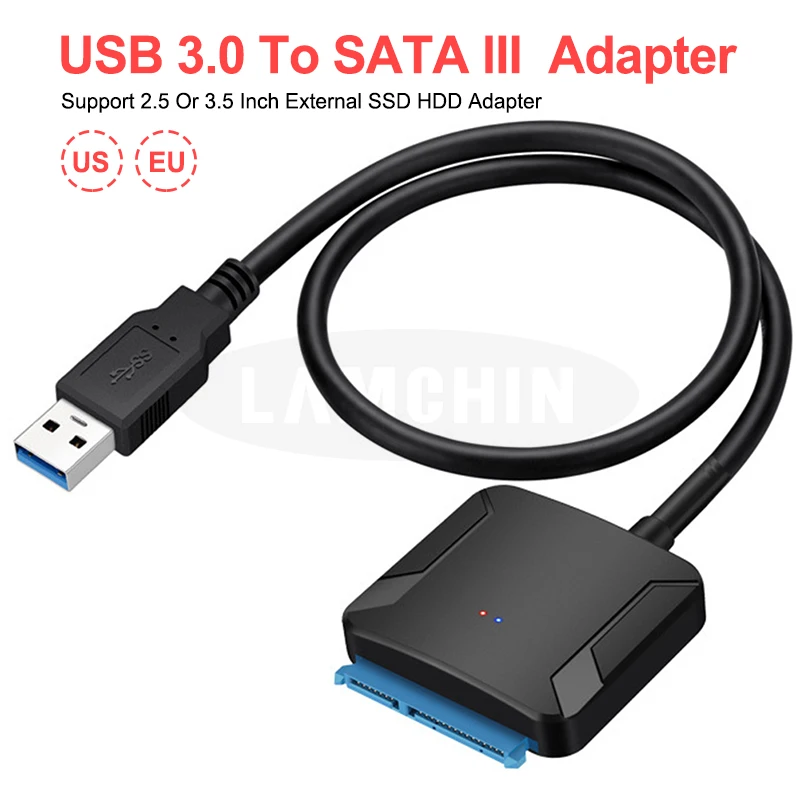 

Sata to USB Cable USB 3.0 to Sata Adapter Convert Cable Support All 2.5 or 3.5 Sata HDD SSD Adapter Hard Drive USB 3.0 With UASP
