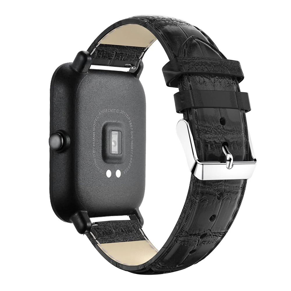 Кожаный ремешок для Huami Amazfit GTS GTR 42 мм аксессуары смарт часов браслет Bip BIT PACE Lite