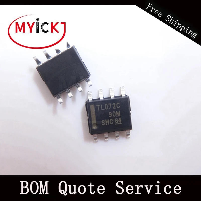 

10PCS TL072CDR IC OPAMP JFET 3MHZ 8SOIC IC Chip