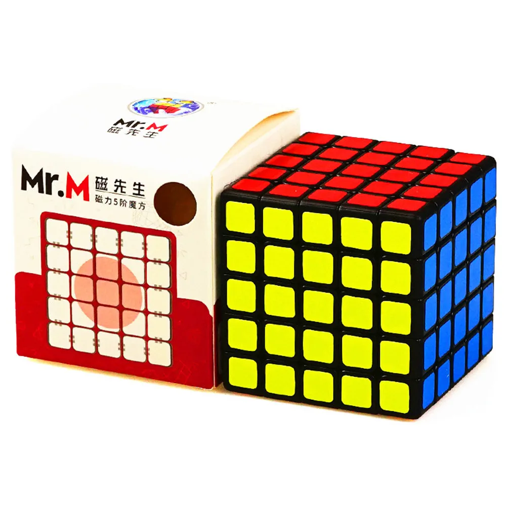 

ShengShou Mr.M 5x5x5 Magnetic Magnet Multi-Color Safe ABS Magic Cube Education Children Antistress Speed Puzzle Cube 5x5 Kid Toy