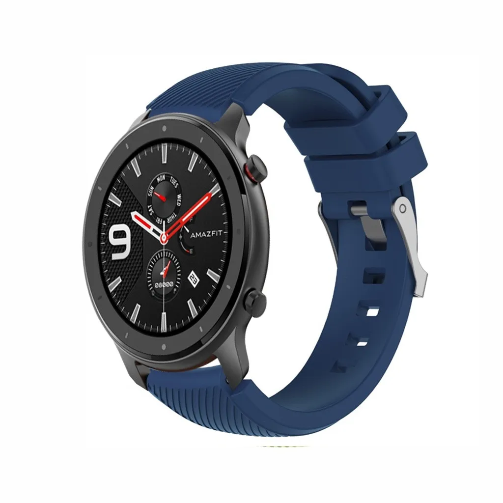 Силиконовый ремешок для Huami AMAZFIT GTR 47 мм, ремешок для умных часов, сменный мужской Т-образный браслет, Женский Мужской спортивный ремешок для часов 19Ag