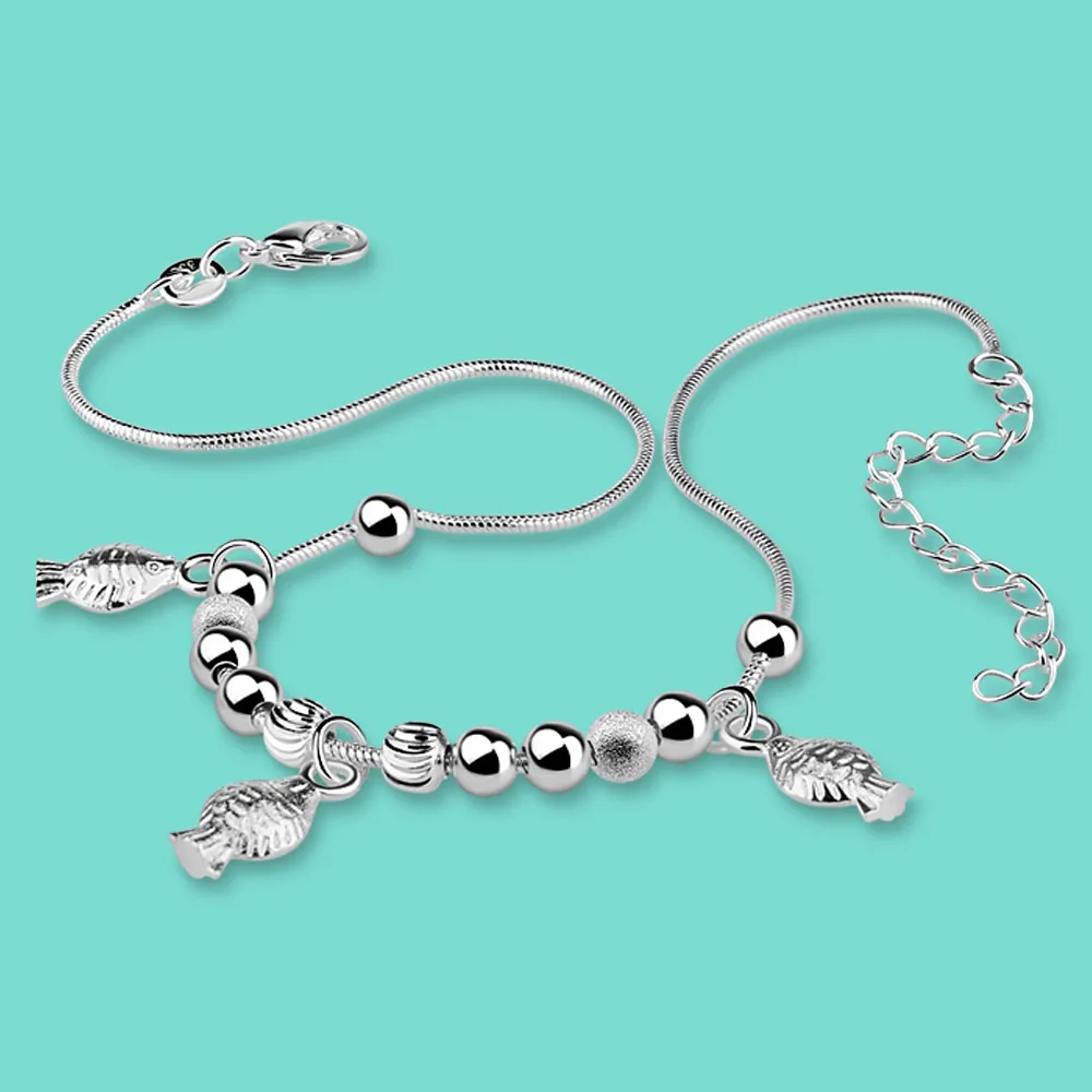 Подвеска в виде маленькой рыбки из серебра 925 пробы|foot accessories|gift for girlfriendgift gifts |