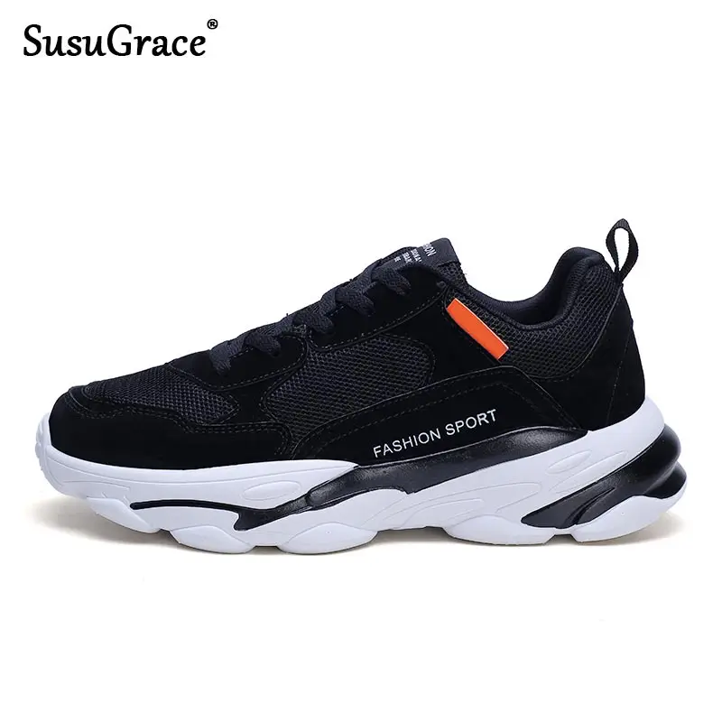 Gym Shoes Mesh Sneakers Susugrace Jogging Big-Size Footwear Breathable Flats Men Outdoor-Sport