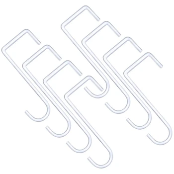 

Patio White Powder Coated Steel Fence Hooks for Hanging Plants, Planters, Bird Feeders, Lights, 8 PCS