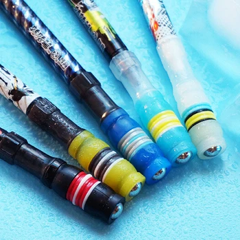 

2PCS Non Slip Coated Spin Rolling Pen Cool Spinning Pen Rotating Gaming Ballpoint Pen Blue Ink Refill Matting Finger Playing Pen