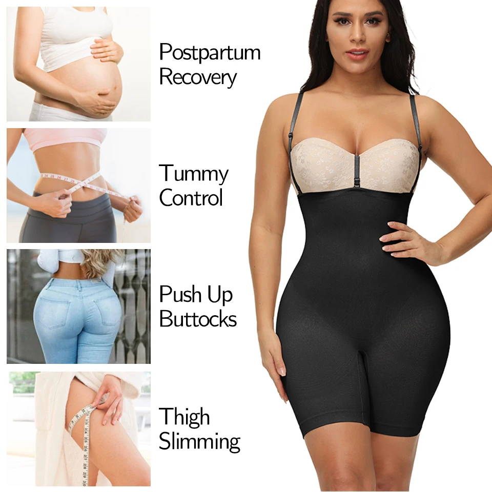 low back shapewear Women Shapewear Bodysuits Firm Tummy Control Full Body Shaper Slimming Bodysuit Corrective Underwear Waist Trainer Thigh Slimmer tummy control shapewear