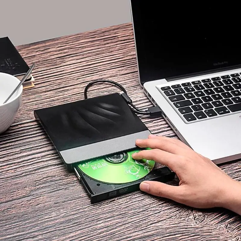 Внешний DVD Оптический привод USB 3,0+ Тип C двухпортовый мобильный VCD CD плеер Внешний Оптический привод для ноутбука ПК Apple компьютер