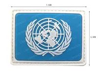 Buy UN United Nations U.N. PVC Badge Tactical Army Airsoft Patch Badge Hook Military Brassard Combat Armband Patch Online - Image 3